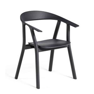 Silla Rhomb BLACK WITH LEATHER CUSHION