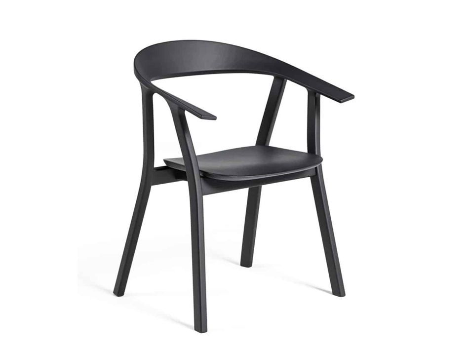 Silla Rhomb BLACK WITH LEATHER CUSHION