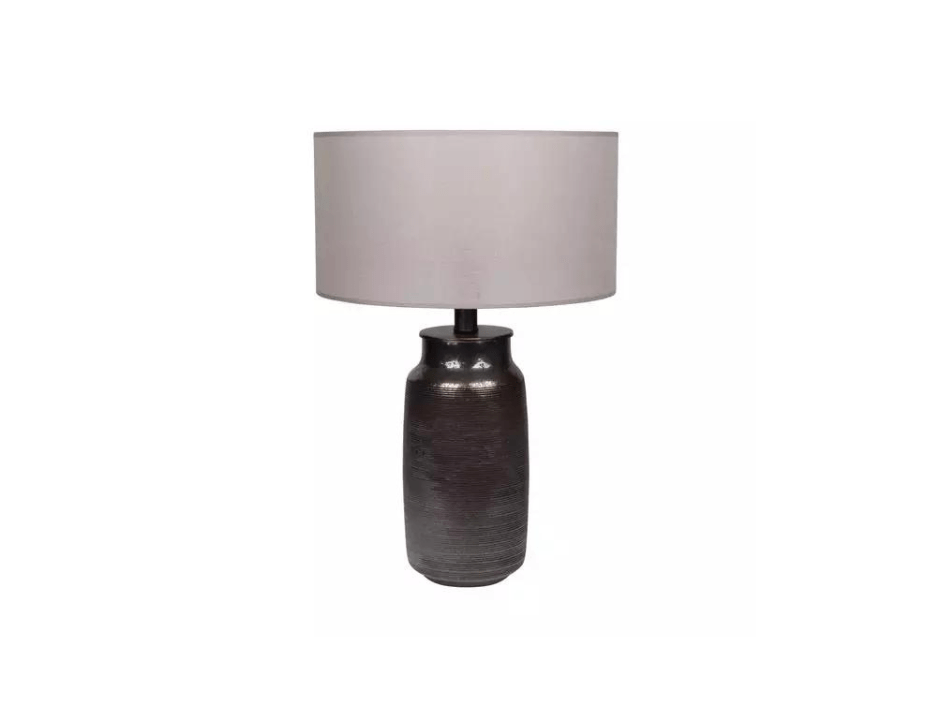 Lámpara de mesa BASE VIDRIO Y METAL L3-G13/GRI