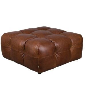 Hocker Hackman Leather Chocolate