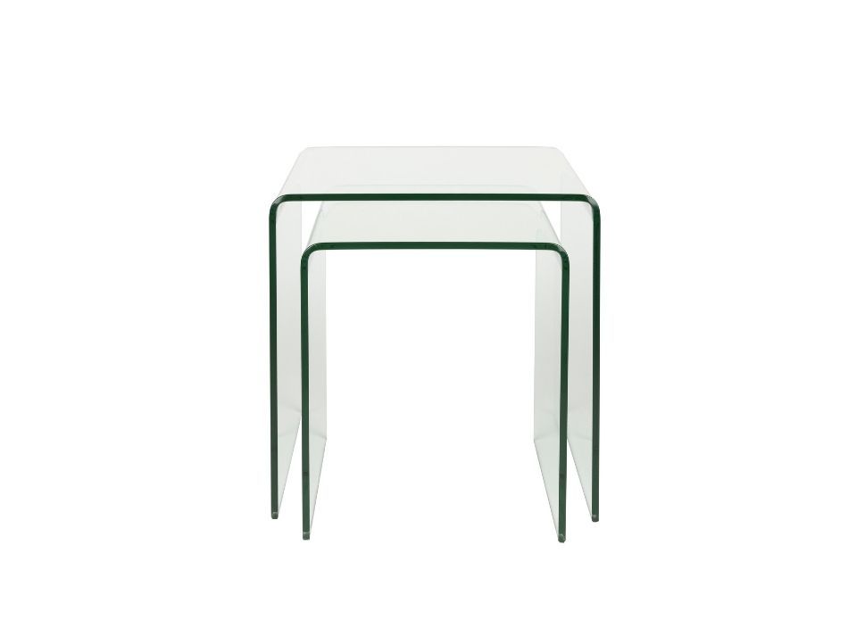 Side Table Vetro Set of 2 Transparent