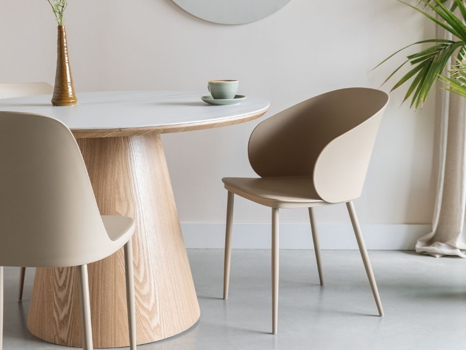 Dining Table Almira Round Oak 2