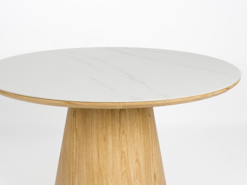 Dining Table Almira Round Oak 3