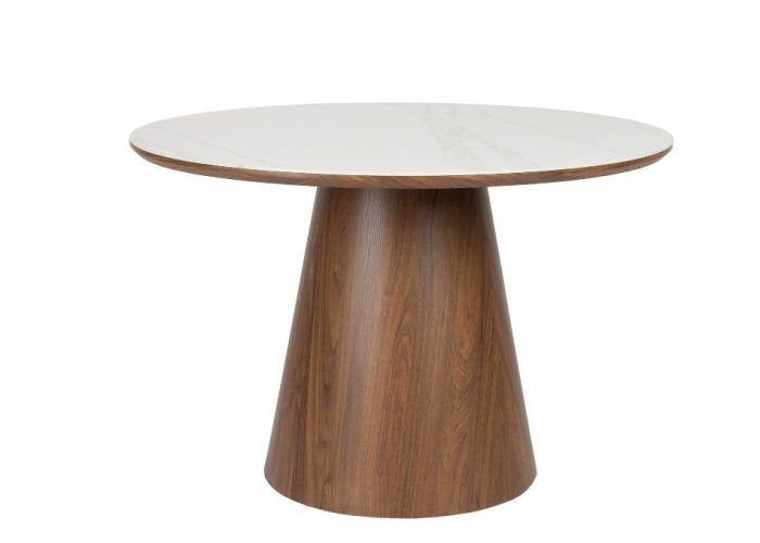 Dining Table Almira Round Walnut 1