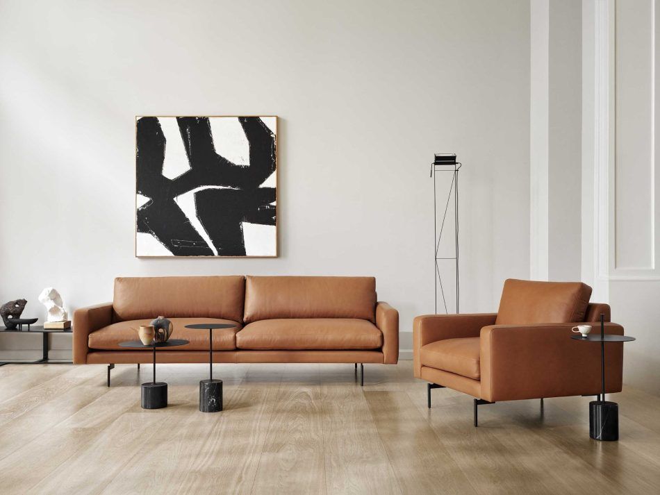Edge V1_Module 35, Chair_Module 21, 2 seater_Parma col. Cognac, Calibre tables_72 dpi
