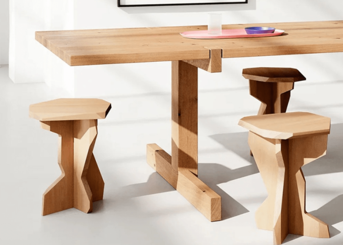 FELS STOOL SOLID OAK WAXED 02