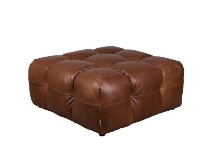 Hocker Hackman Leather Chocolate