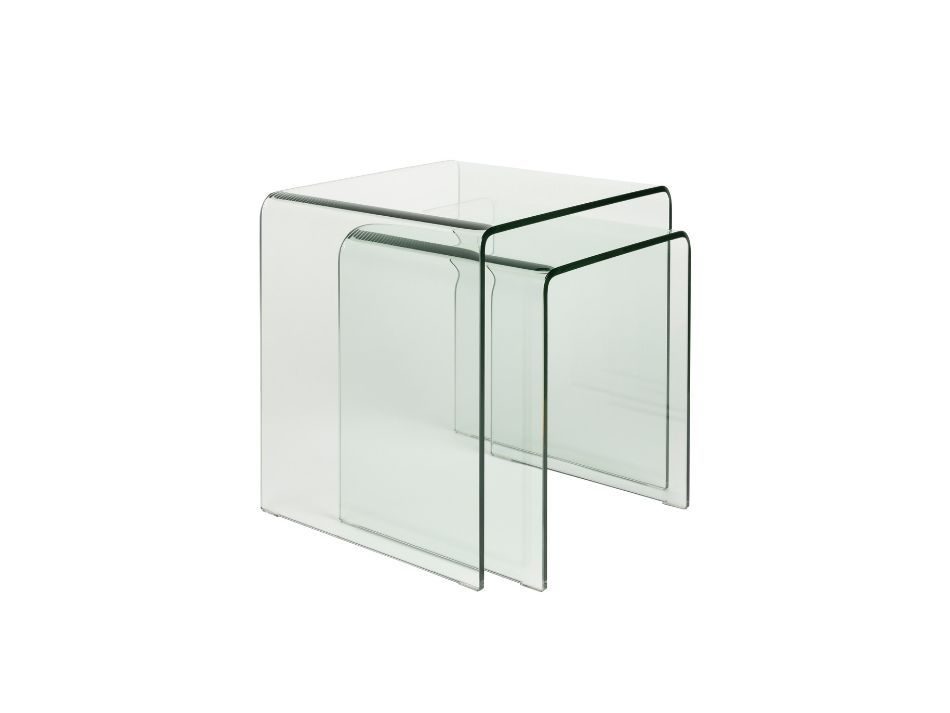 Side Table Vetro Set of 2 Transparent 2