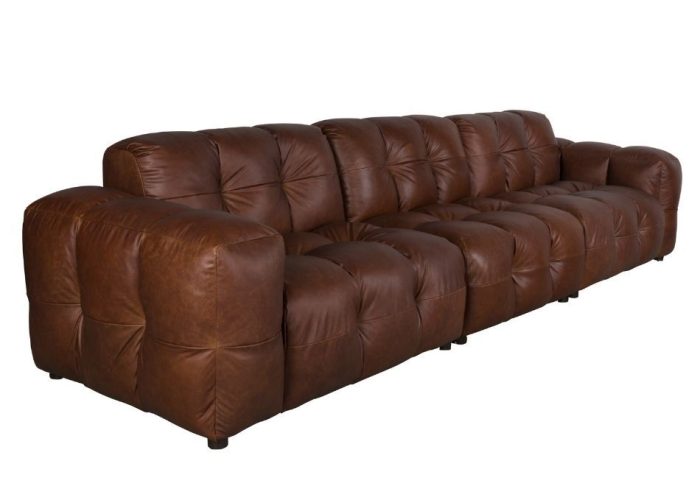 Sofa Hackman 4.5-Seater Leather Chocolate 1