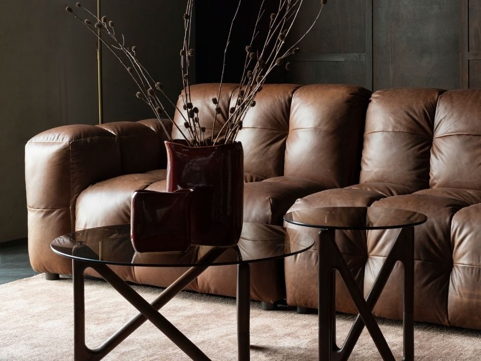 Sofa Hackman 4.5-Seater Leather Chocolate 2