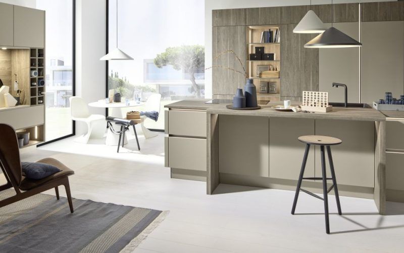 Plus - Lava softmatt / Manhattan - Eiche Graphitsilber
